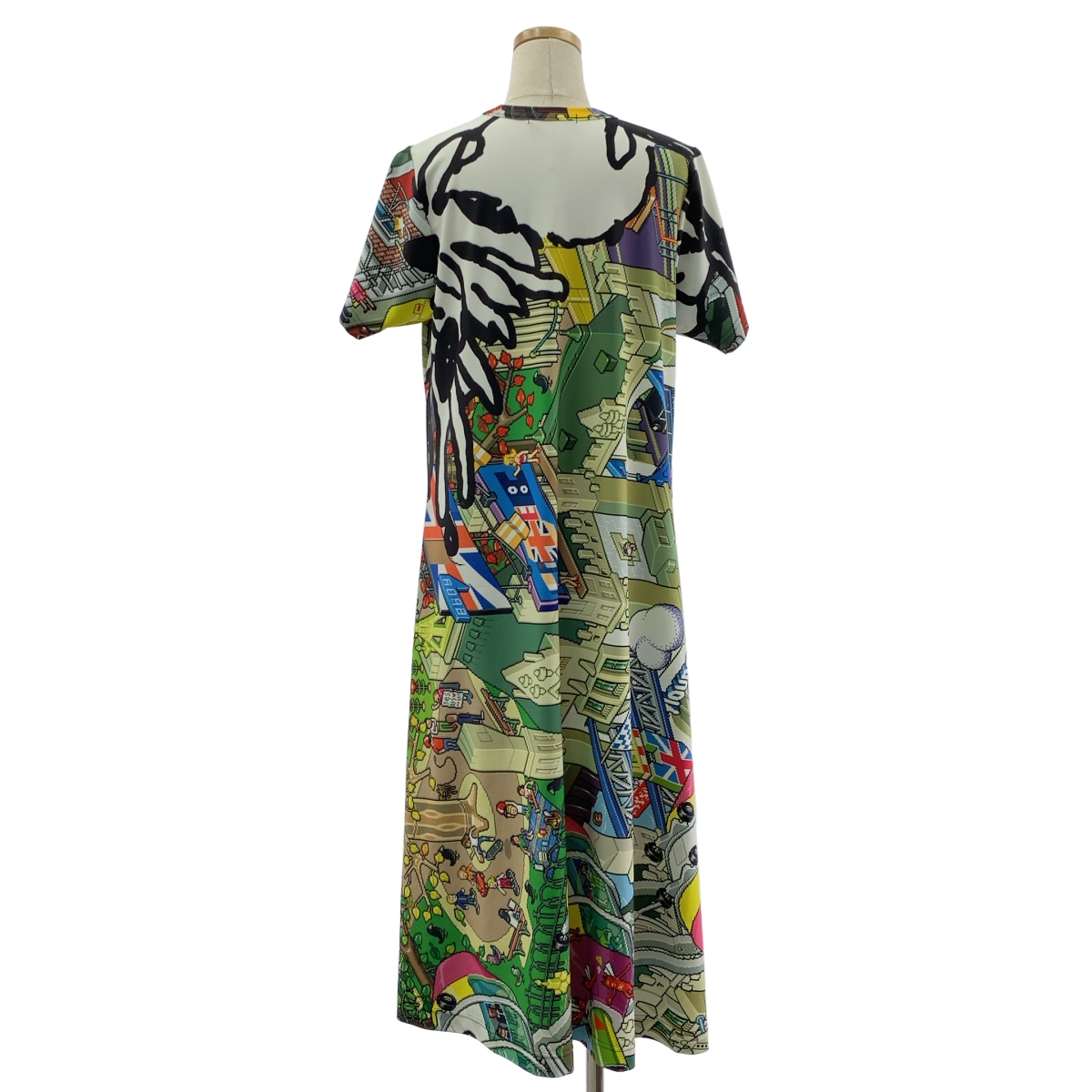 COMME des GARCONS / コムデギャルソン ポリエステル 総柄 プリント カットソー ワンピース