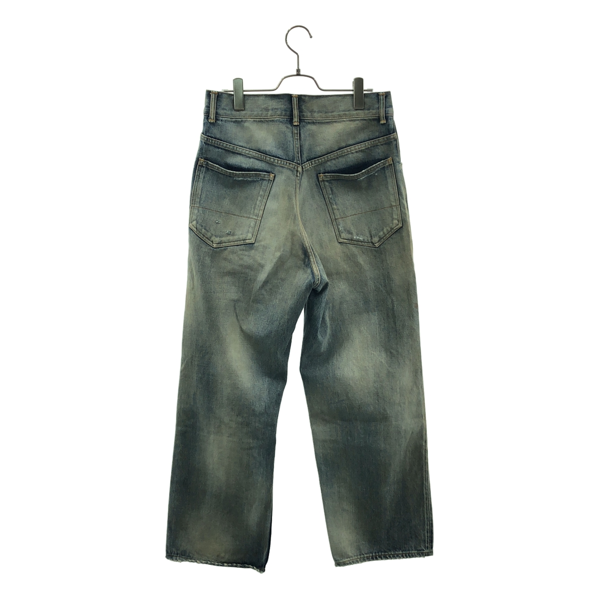 ANCELLM / アンセルム CRASH SELVEDGE DENIM STRAIGHT 5P PANTS ダメージ加工 デニム パンツ