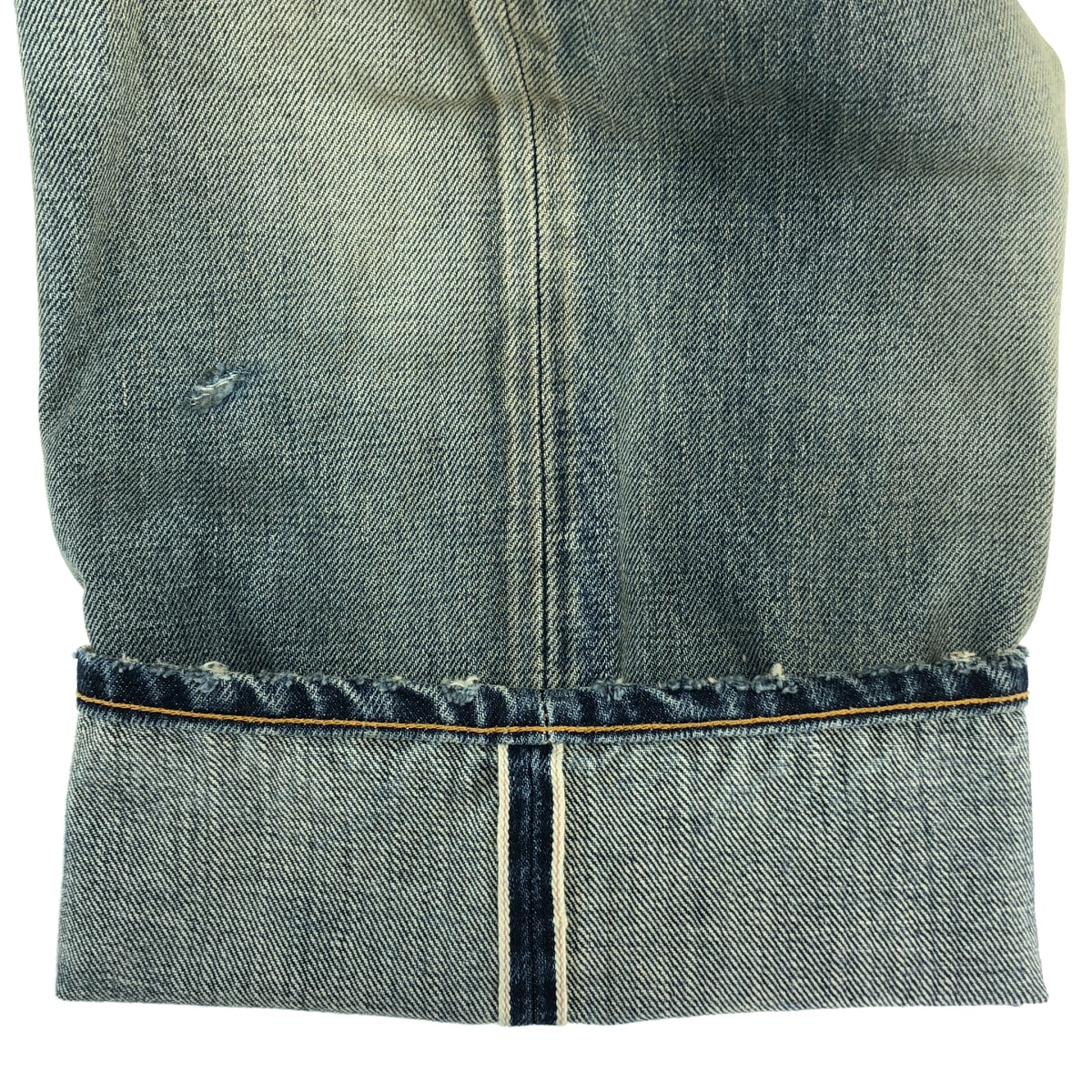 ANCELLM / アンセルム CRASH SELVEDGE DENIM STRAIGHT 5P PANTS ダメージ加工 デニム パンツ