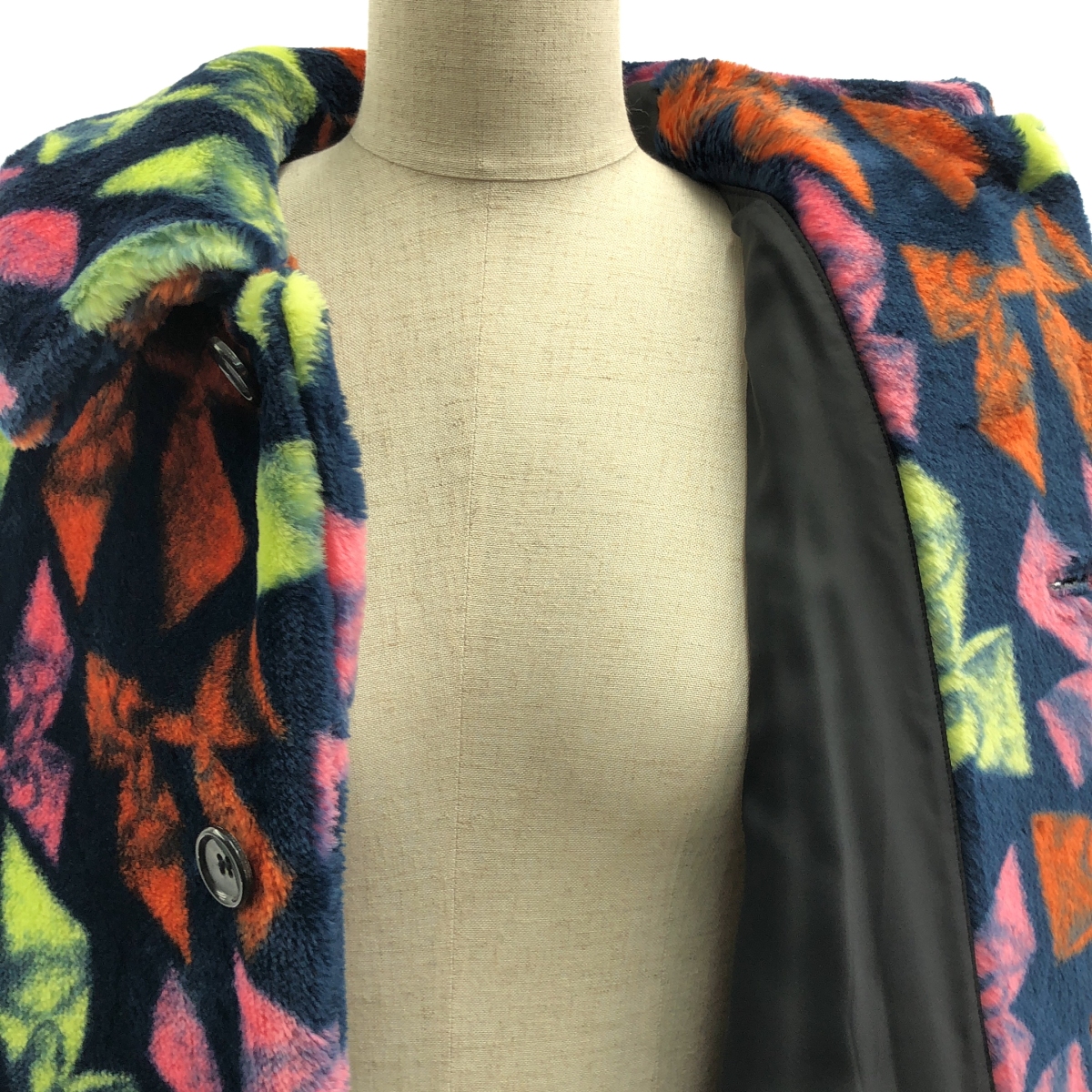 COMME des GARCONS / コムデギャルソン ポリエステル ファー オーバーシルエット コート / 総裏地