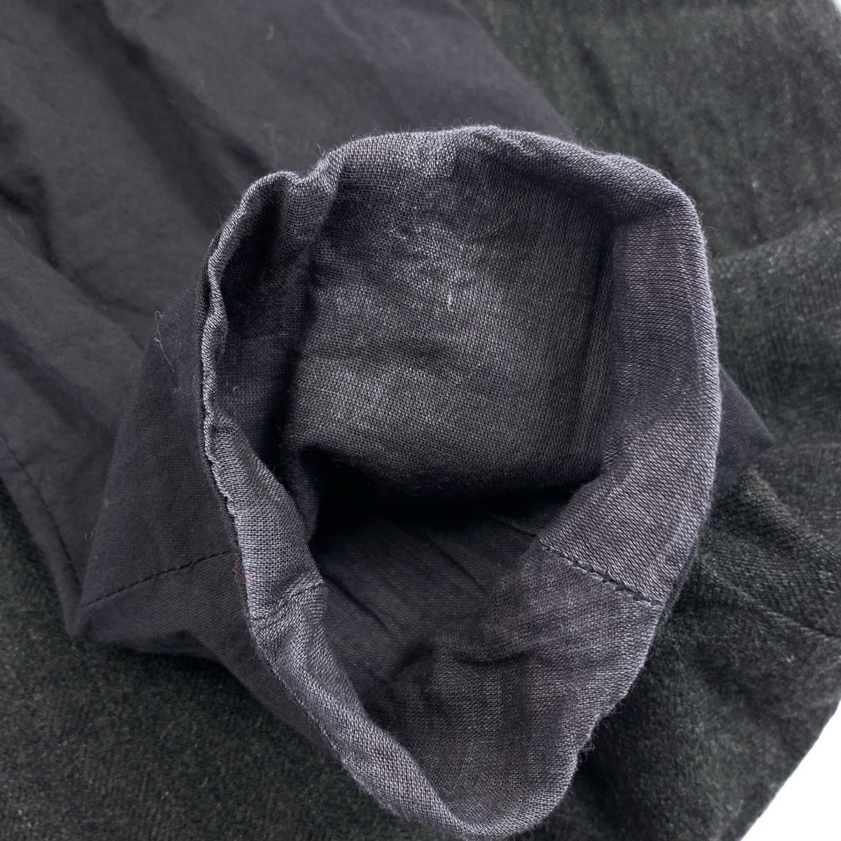 Paul Harnden / ポールハーデン tweed dress / 異素材 切替 ツイード シャツ ワンピース / 総裏地