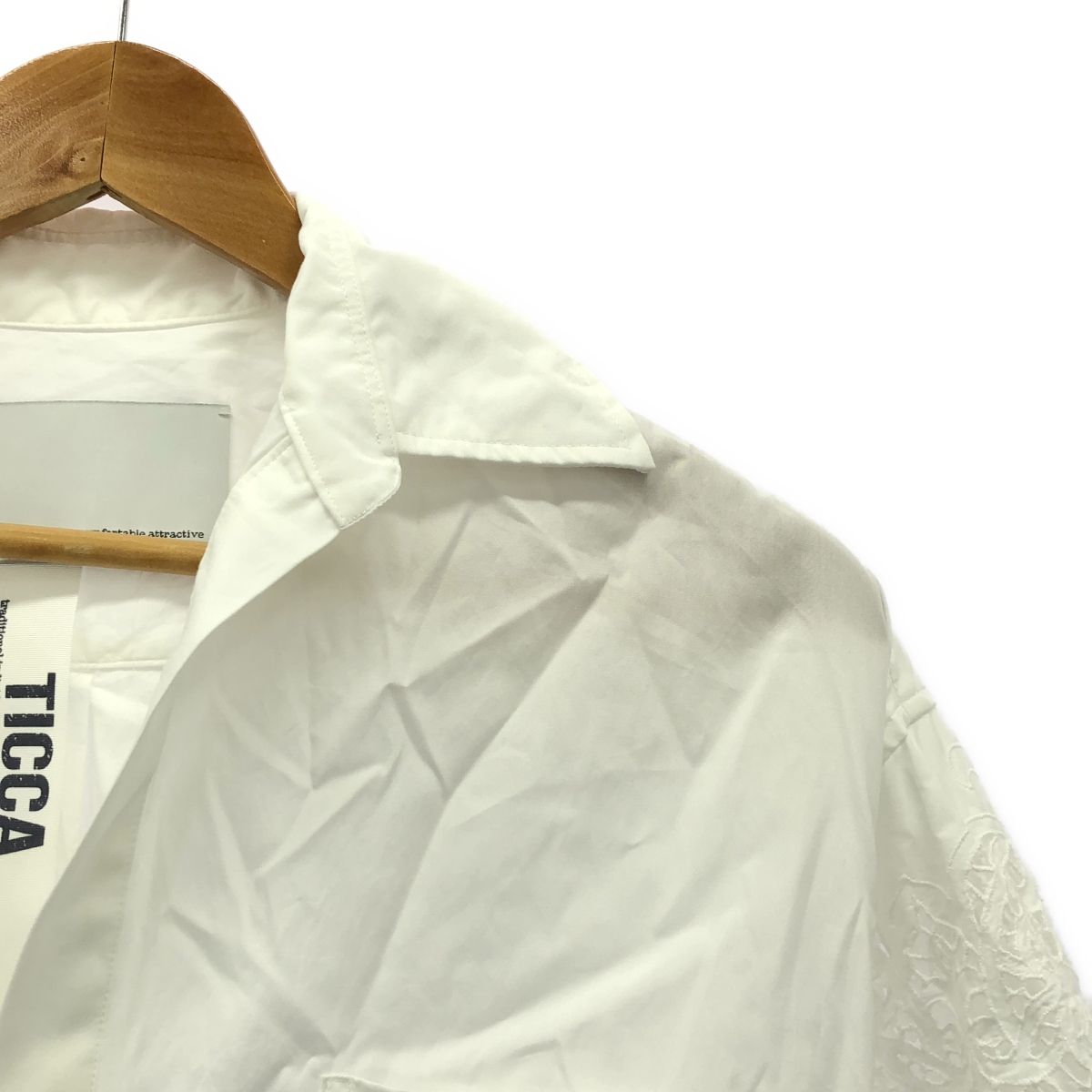 TICCA / ティッカ コットン レース パフスリーブ ワンピース