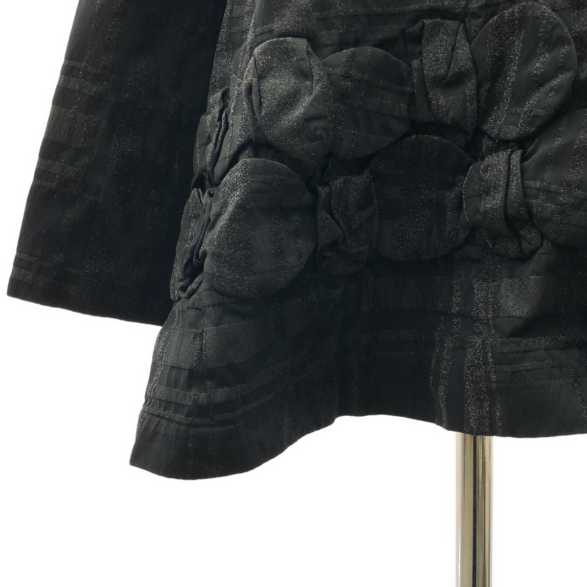 COMME des GARCONS COMME des GARCONS / コムコム ポリエステル 製品加工 リボン装飾 ノーカラー オーバー ジャケット