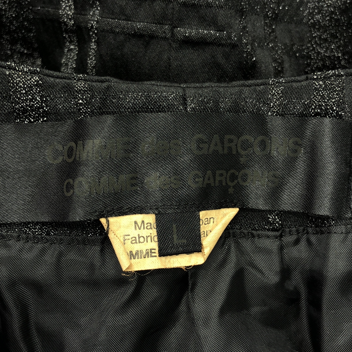 COMME des GARCONS COMME des GARCONS / コムコム ポリエステル 製品加工 リボン装飾 ノーカラー オーバー ジャケット