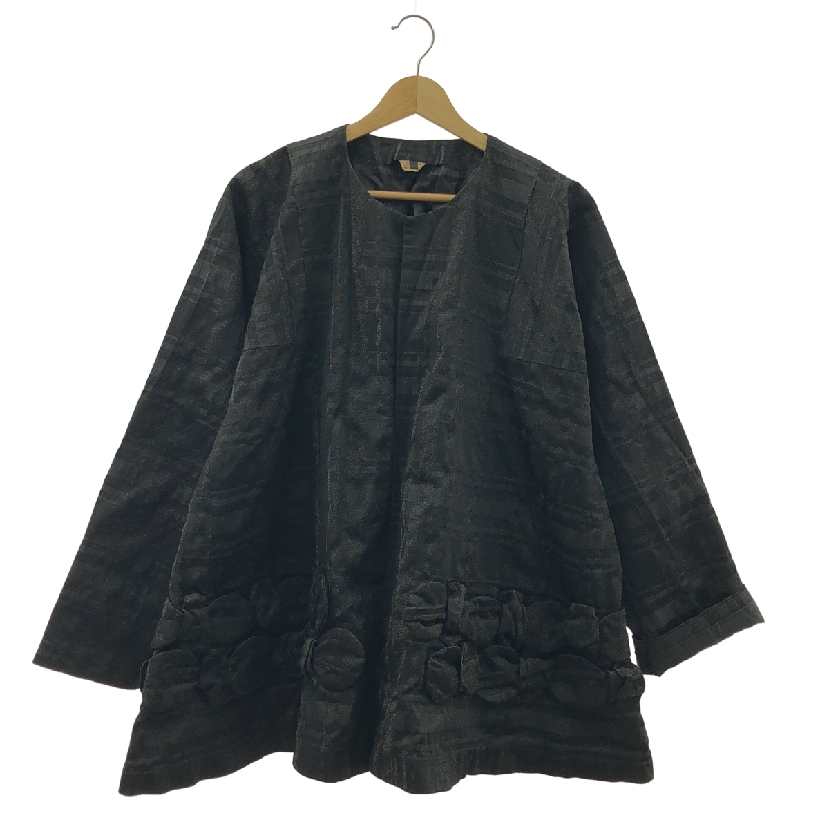 COMME des GARCONS COMME des GARCONS / コムコム ポリエステル 製品加工 リボン装飾 ノーカラー オーバー ジャケット