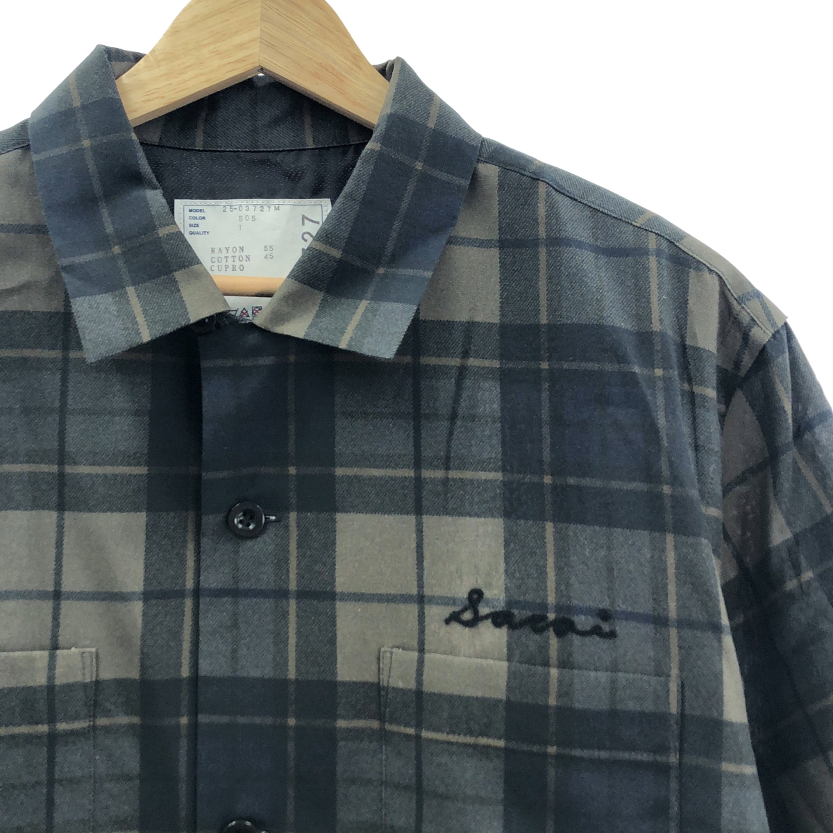 sacai / サカイ Plaid Print Shirt オープンカラー チェックプリント 半袖 シャツ