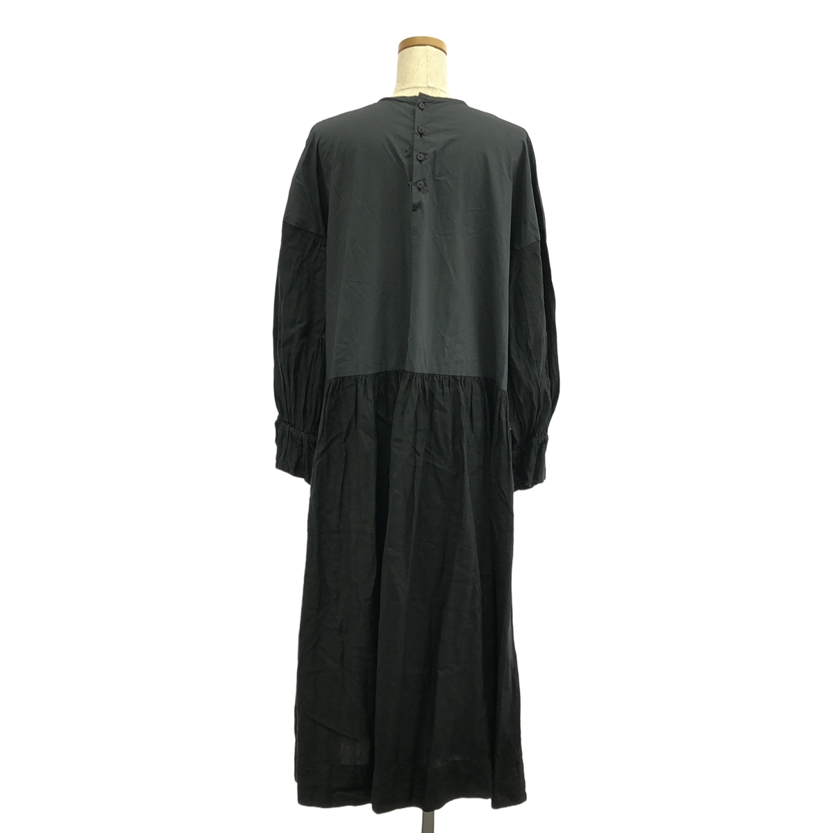 その他 切替 袖レース タック シャツ ワンピース