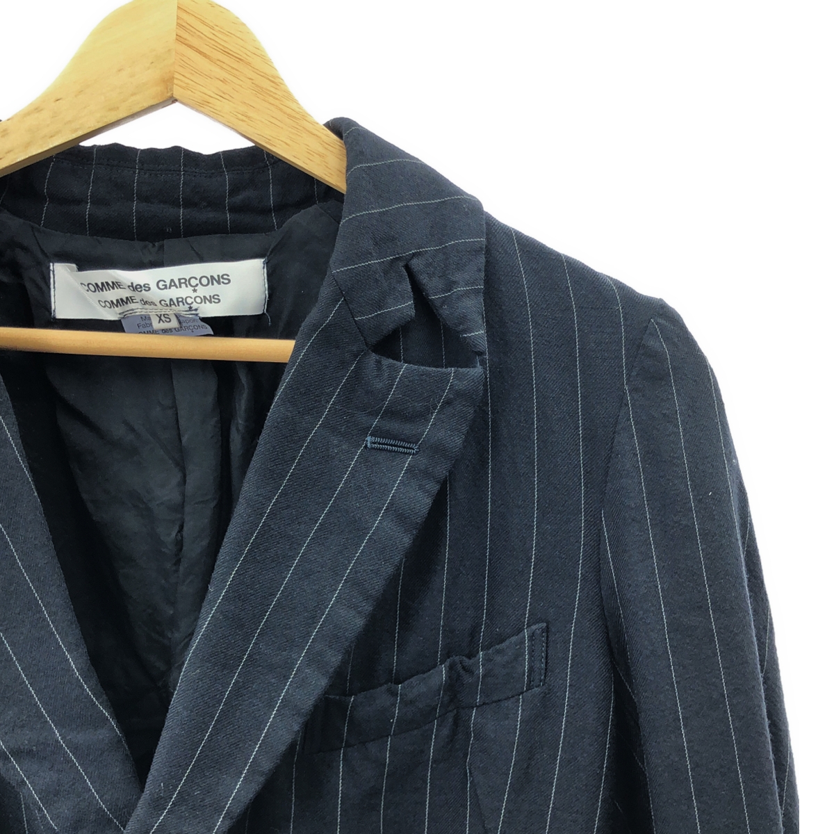 COMME des GARCONS COMME des GARCONS / コムコム ストライプ 燕尾 ウール テーラードジャケット