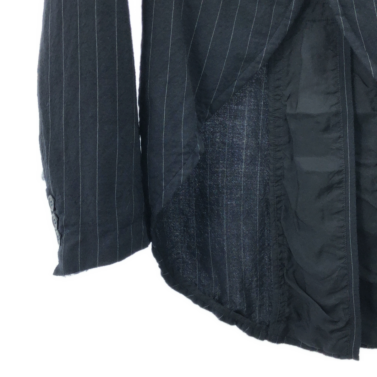 COMME des GARCONS COMME des GARCONS / コムコム ストライプ 燕尾 ウール テーラードジャケット