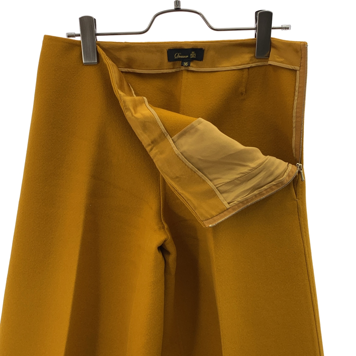 Drawer / ドゥロワー ウール サイドジップ ワイドパンツ