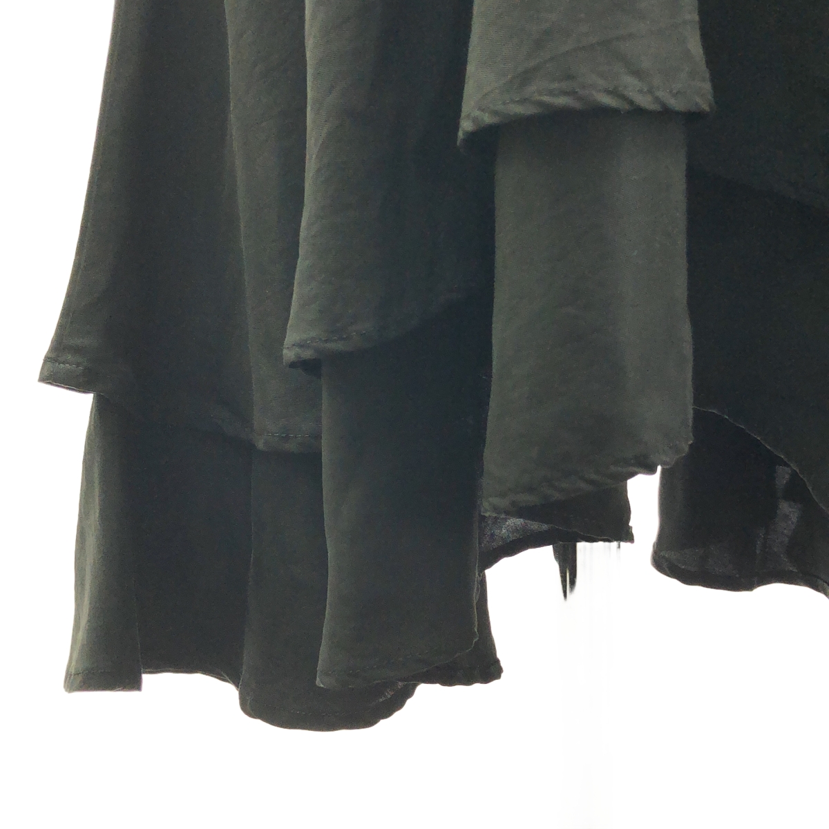 Y's / ワイズヨウジヤマモト 異素材切替 ドレープ  ノースリーブワンピース