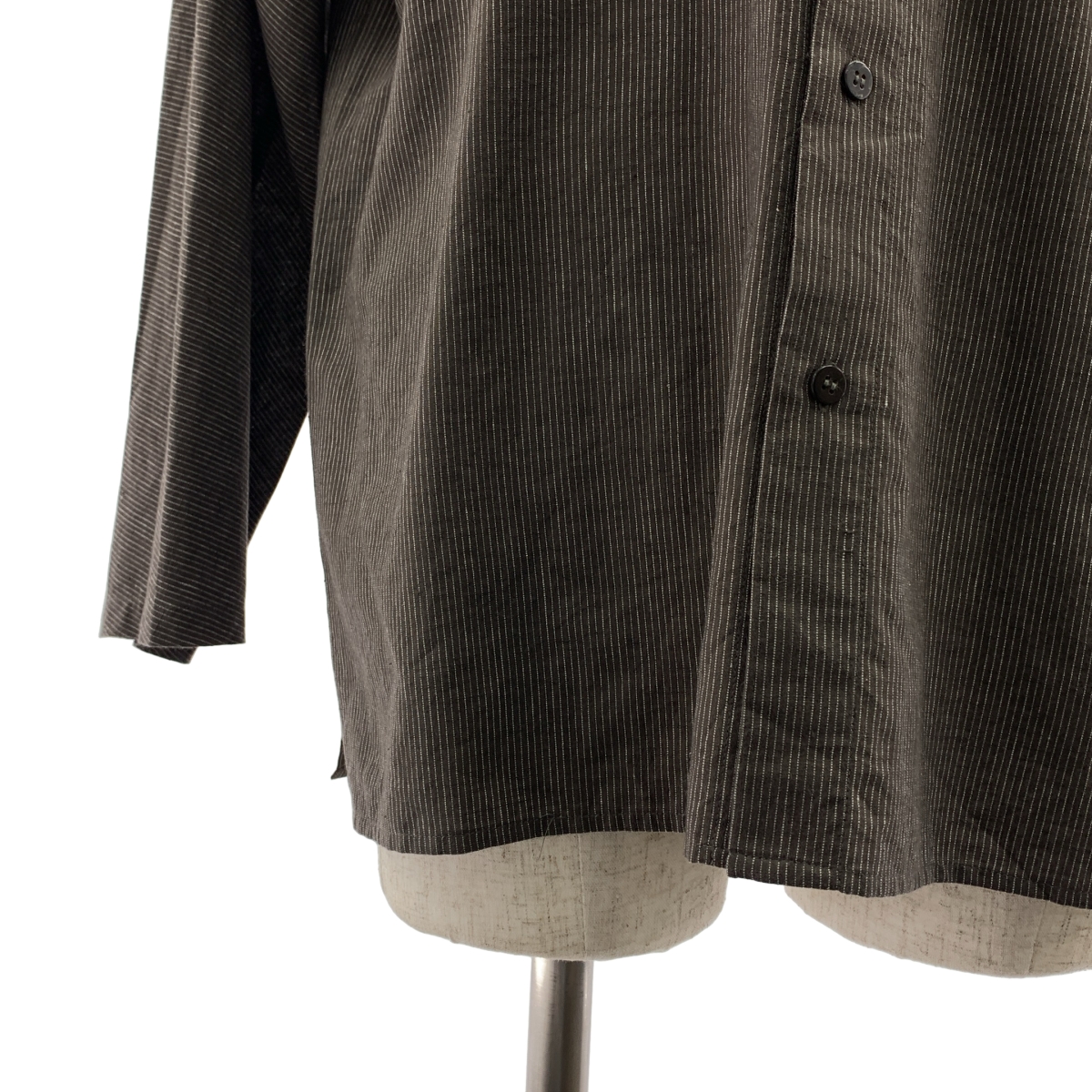 Babaghuri Jurgen Lehl / ババグーリヨーガンレール ストライプ オーバーシルエット バンドカラー シャツ