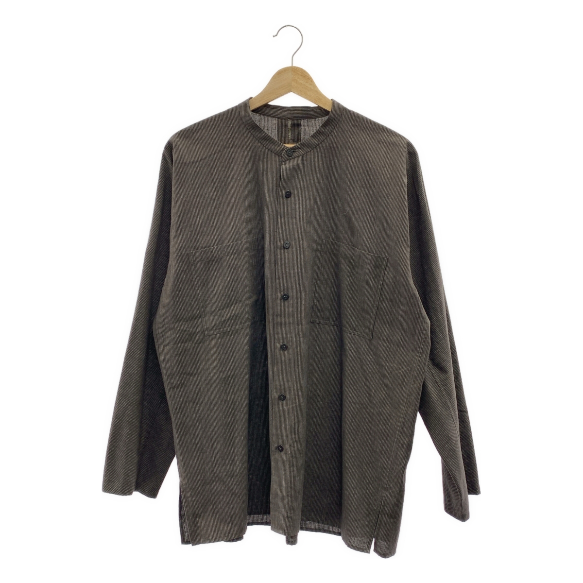 Babaghuri Jurgen Lehl / ババグーリヨーガンレール ストライプ オーバーシルエット バンドカラー シャツ