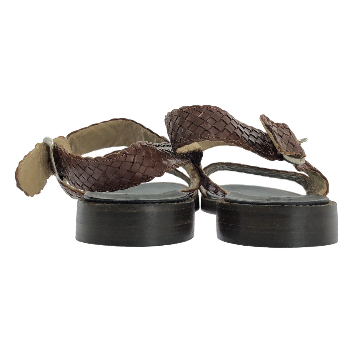 GUCCI / グッチ 編み込み メッシュ レザー ビット ストラップ サンダル シューズ