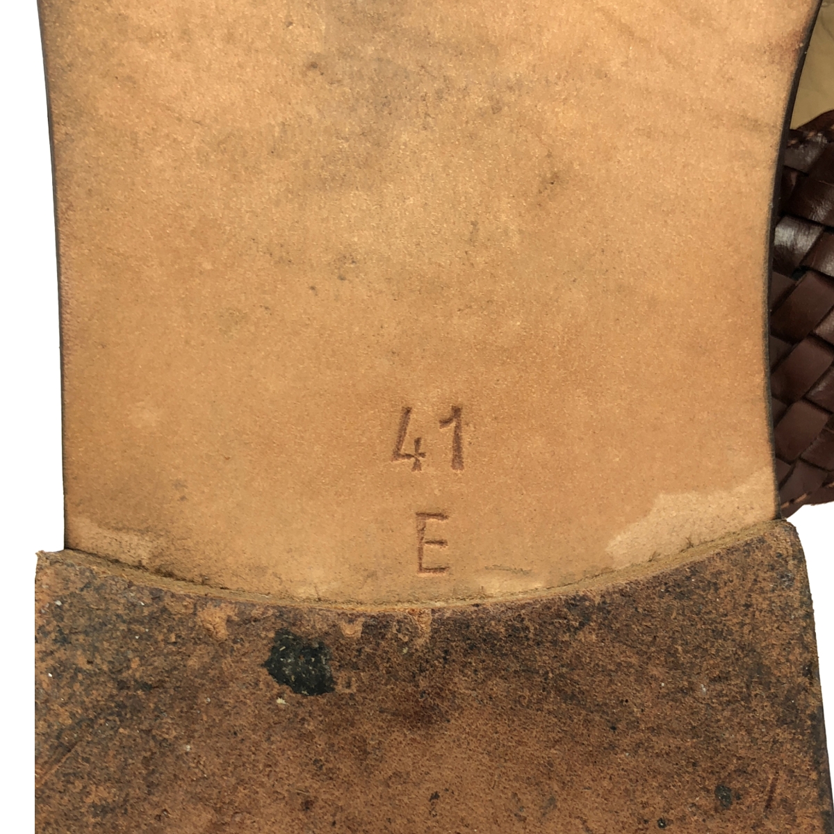 GUCCI / グッチ 編み込み メッシュ レザー ビット ストラップ サンダル シューズ