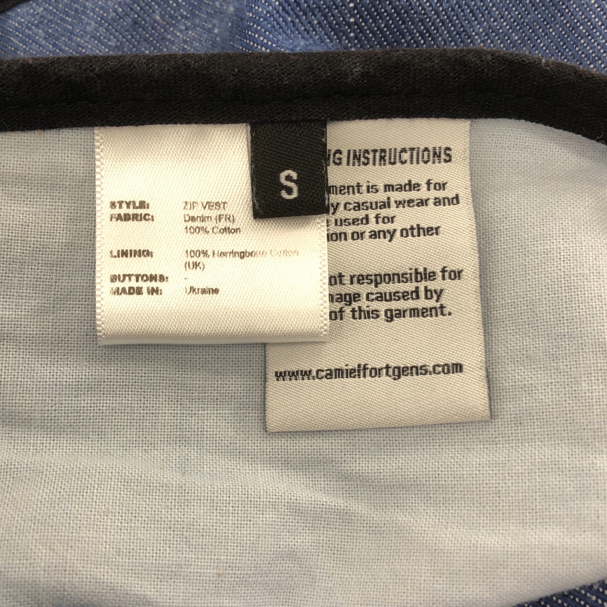 CAMIEL FORTGENS / カミエルフォートへンス ZIP VEST ジップベスト