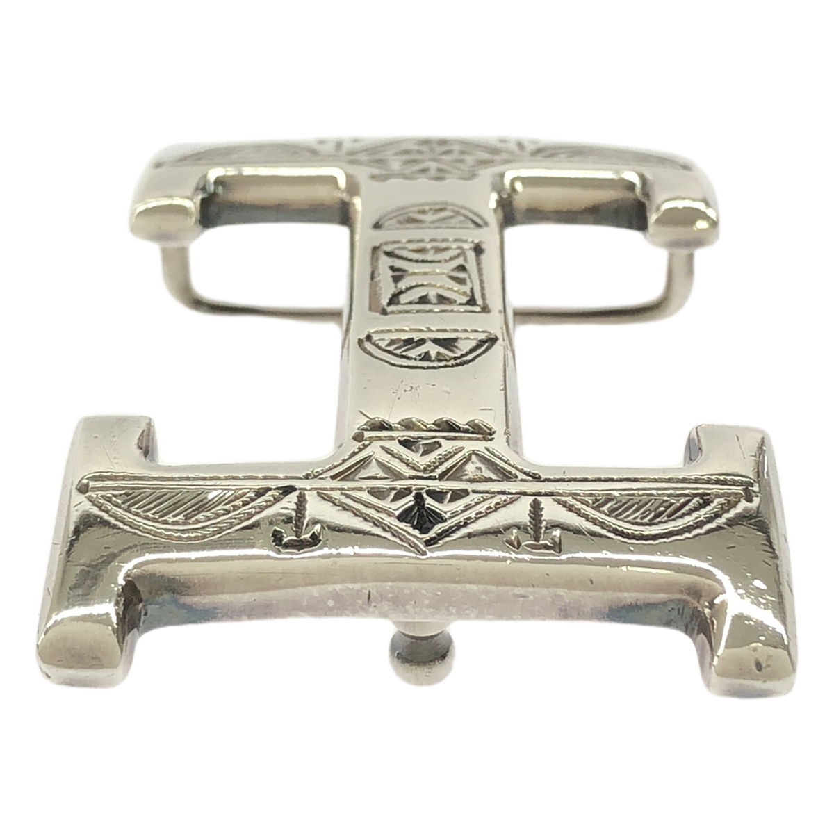 HERMES / エルメス H トゥアレグ シルバー925 ハンドエングレービング ベルトバックル
