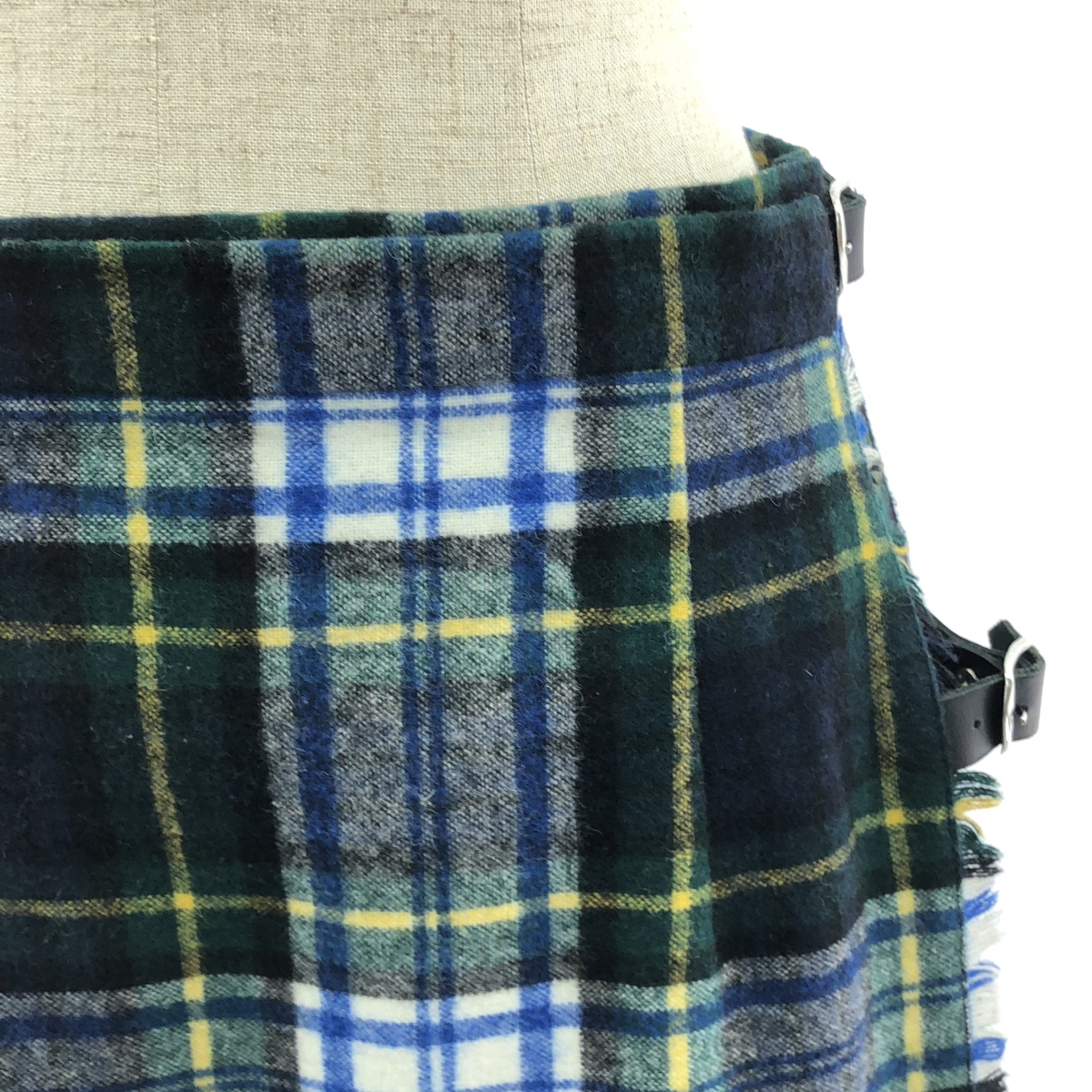 O'NEIL OF DUBLIN / オニールオブダブリン ウール チェック プリーツラップスカート