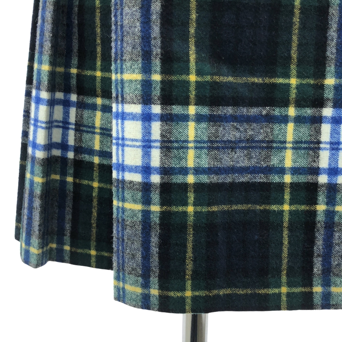 O'NEIL OF DUBLIN / オニールオブダブリン ウール チェック プリーツラップスカート