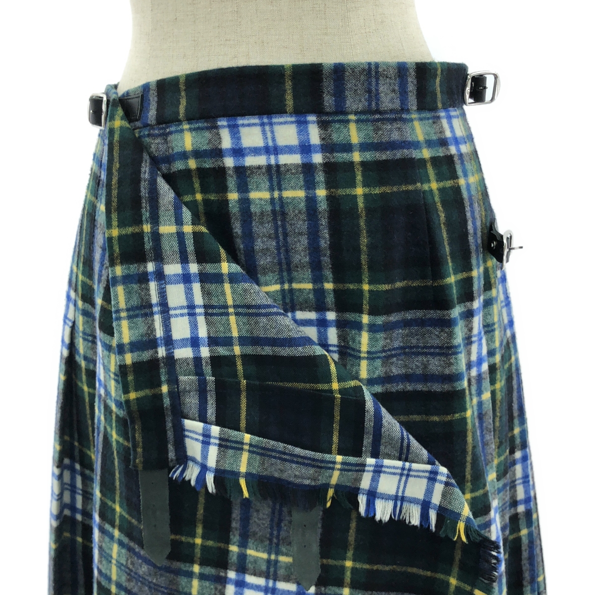 O'NEIL OF DUBLIN / オニールオブダブリン ウール チェック プリーツラップスカート