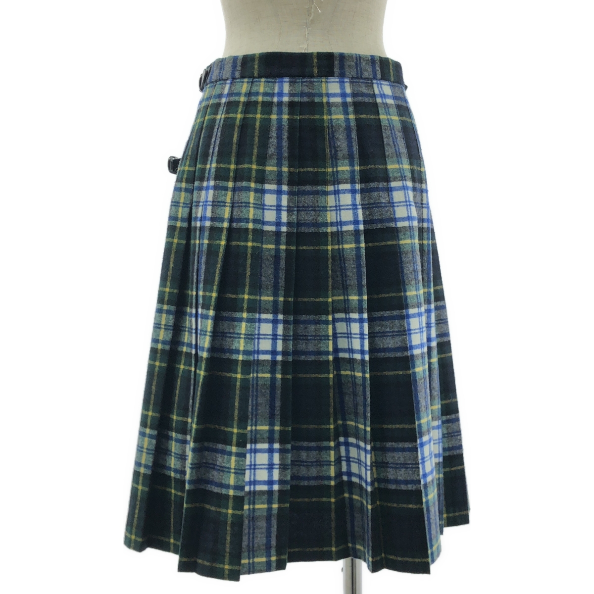 O'NEIL OF DUBLIN / オニールオブダブリン ウール チェック プリーツラップスカート