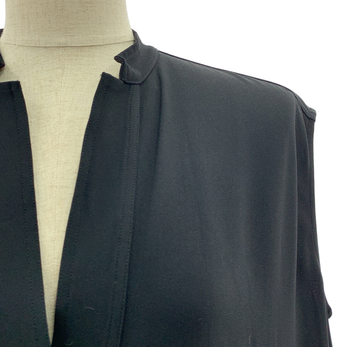 HELMUT LANG / ヘルムートラング SLVLSS TUNIC キーネック ノースリーブ ワンピース