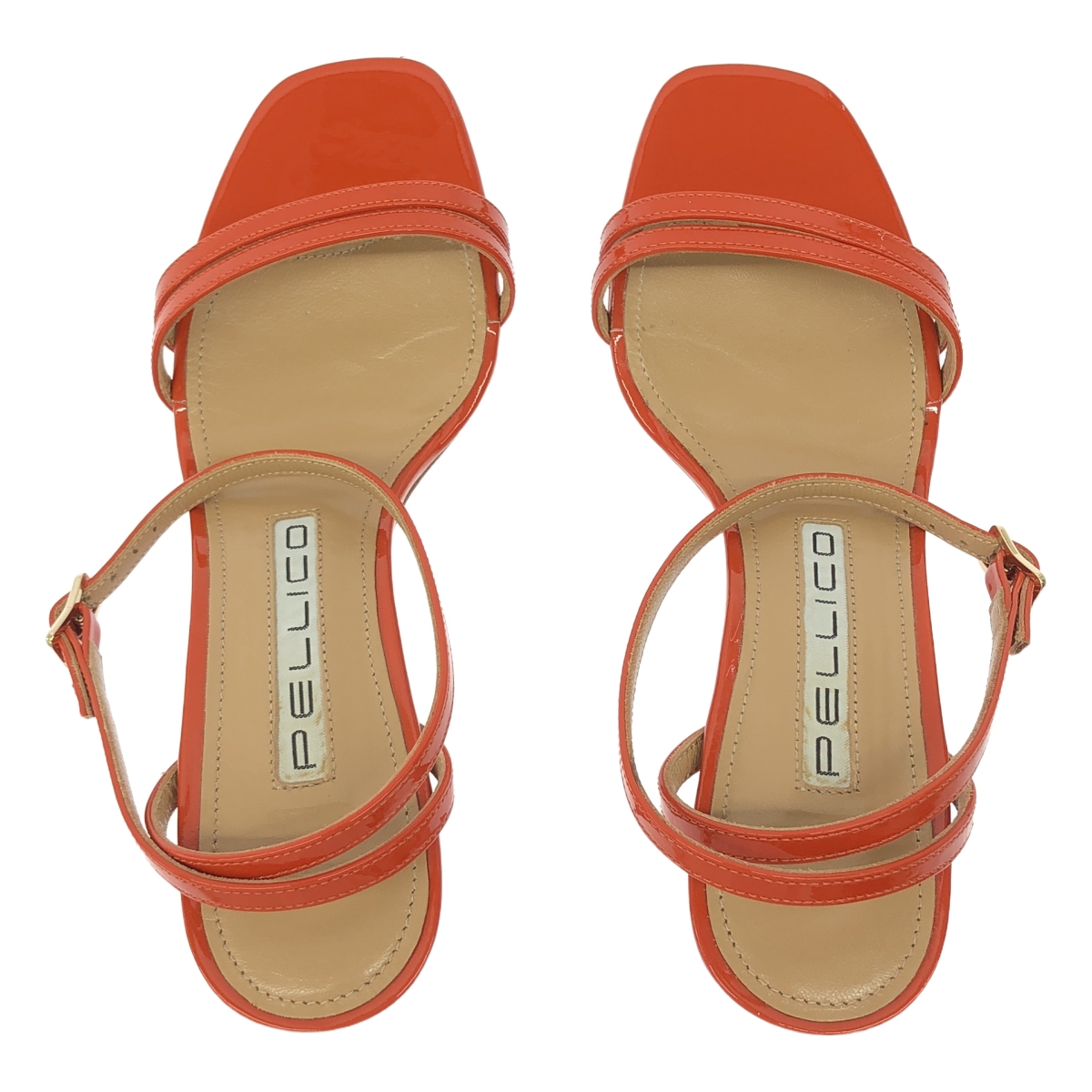 PELLICO / ペリーコ パテントレザー ストラップ ヒール パンプス サンダル