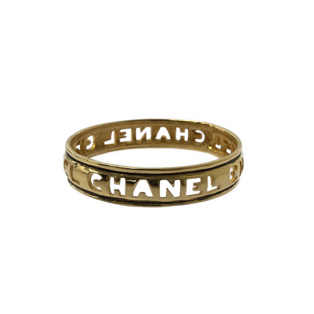 CHANEL / シャネル ロゴ カットアウト バングル ブレスレット