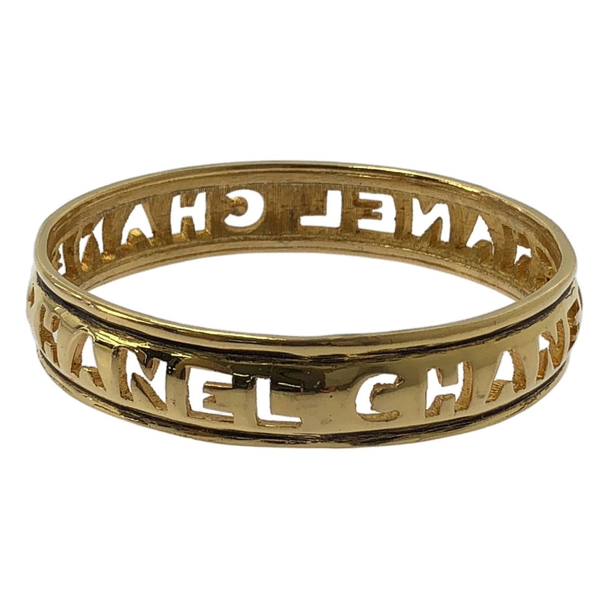 CHANEL / シャネル ロゴ カットアウト バングル ブレスレット