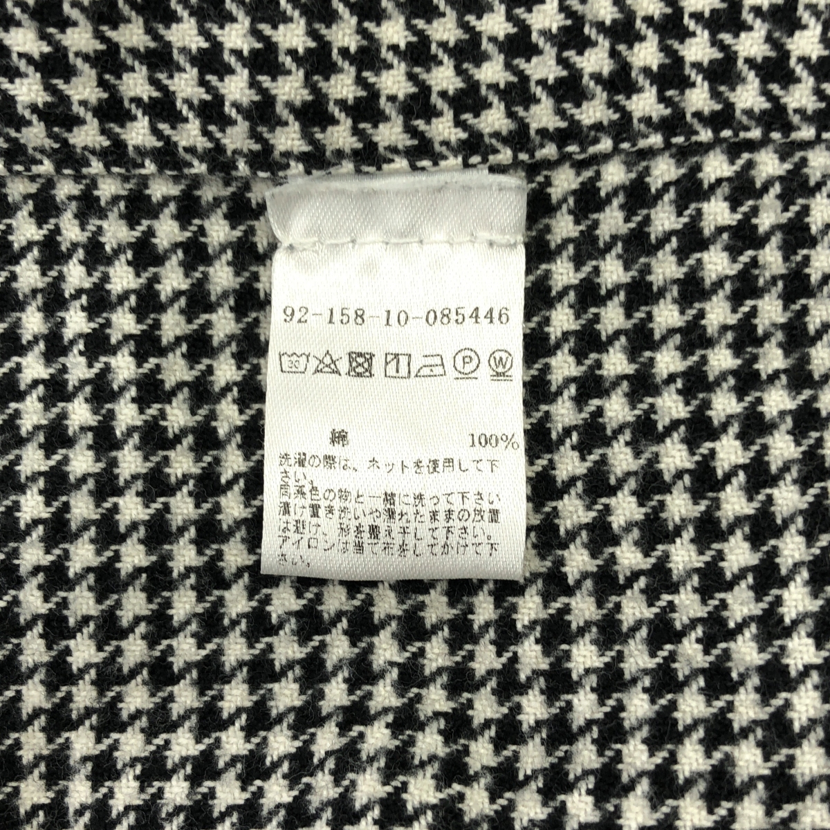 finamore / フィナモレ コットン 千鳥格子 シャツ