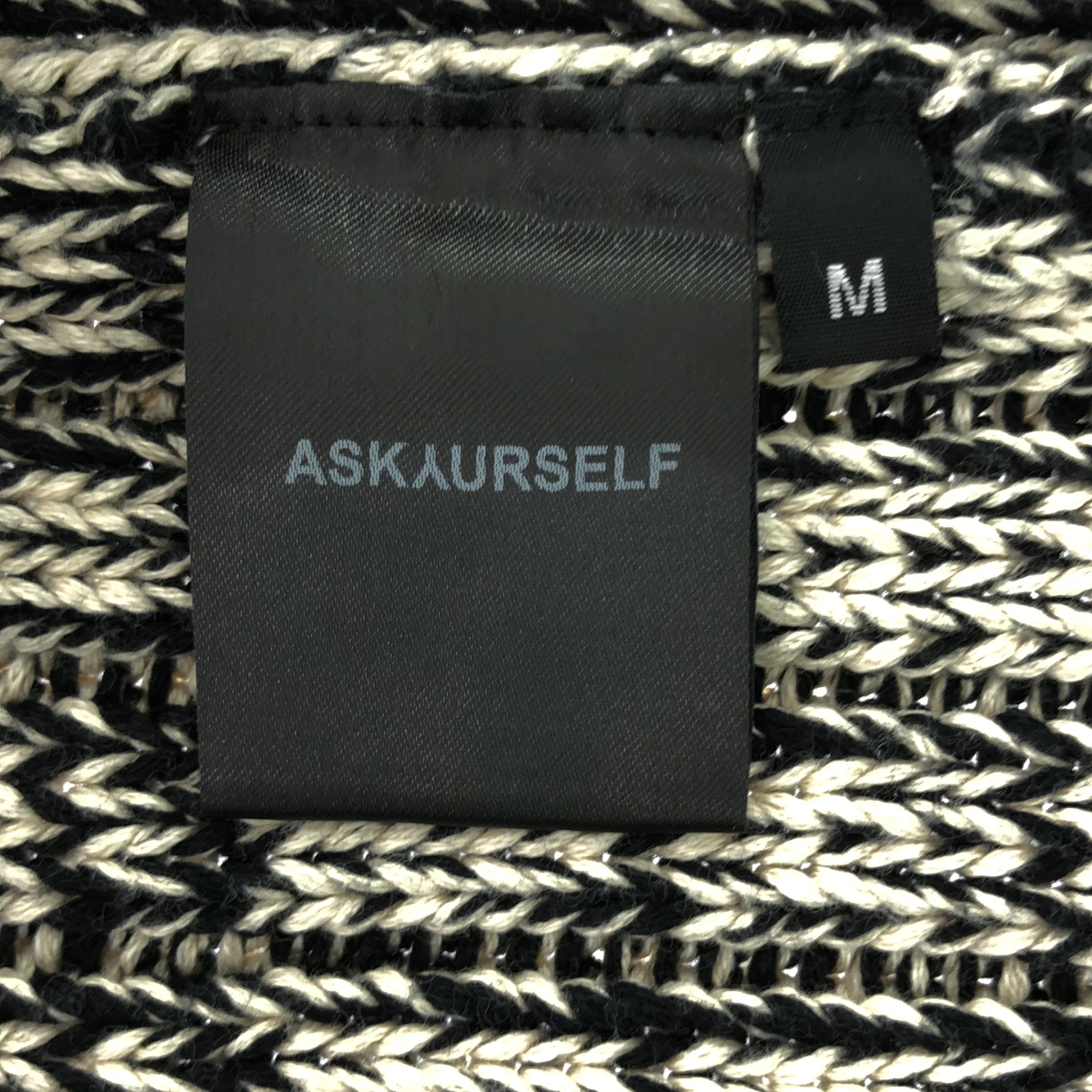 その他 コットン ダメージ加工 パッチ オーバー ニット