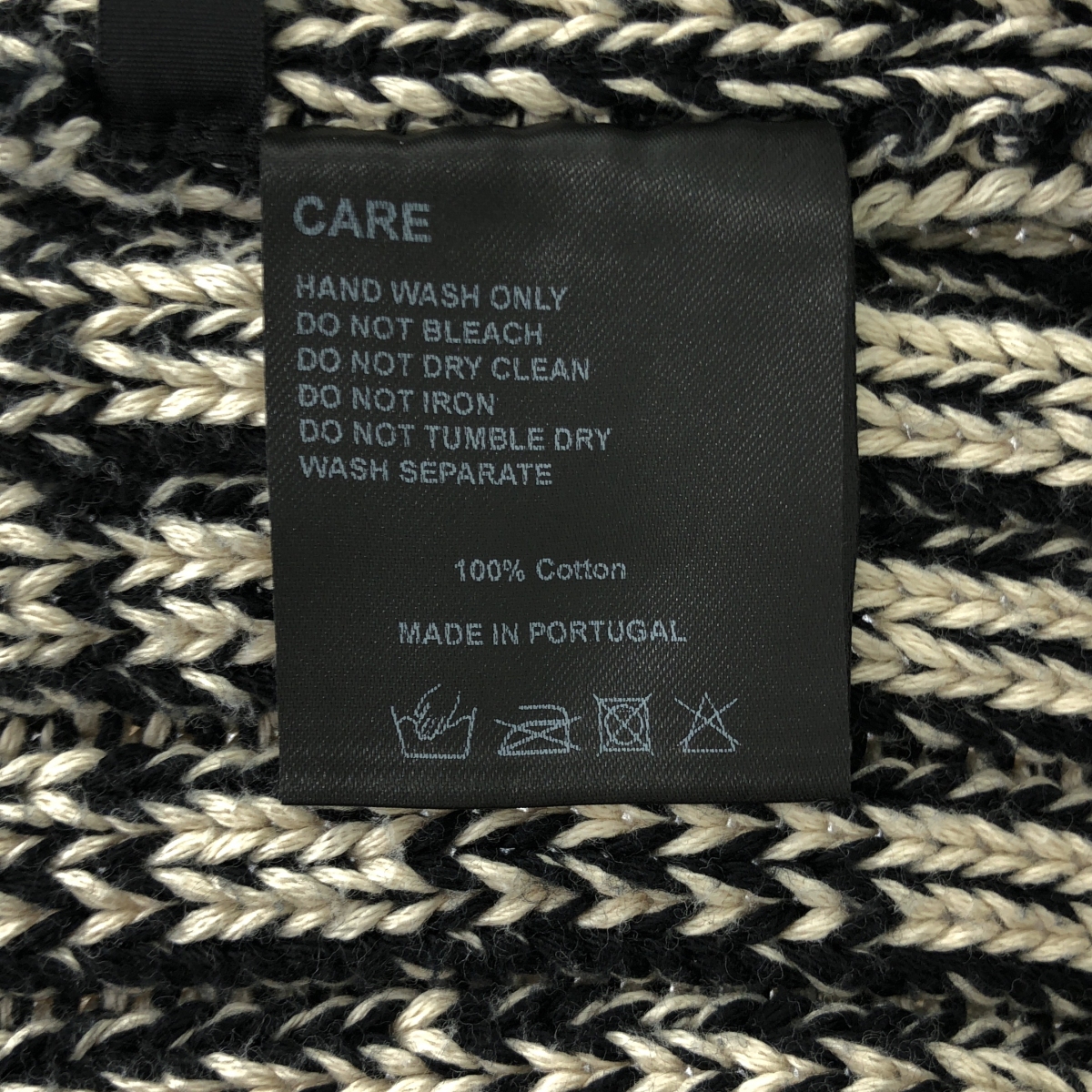 その他 コットン ダメージ加工 パッチ オーバー ニット