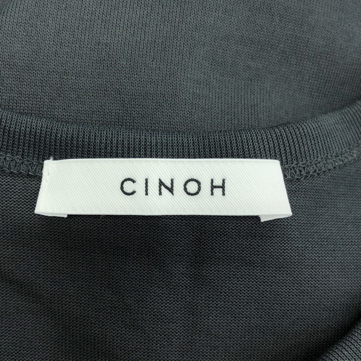 CINOH / チノ サテンポケット ノースリーブ コットン カットソーワンピース