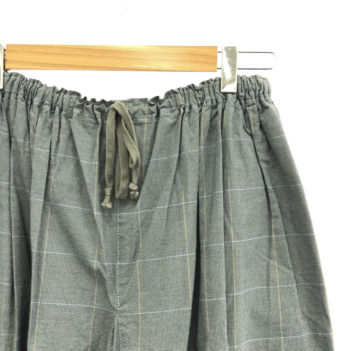 JUNYA WATANABE COMME des GARCONS / ジュンヤワタナベ コットン ドローコード チェック ワイド パンツ