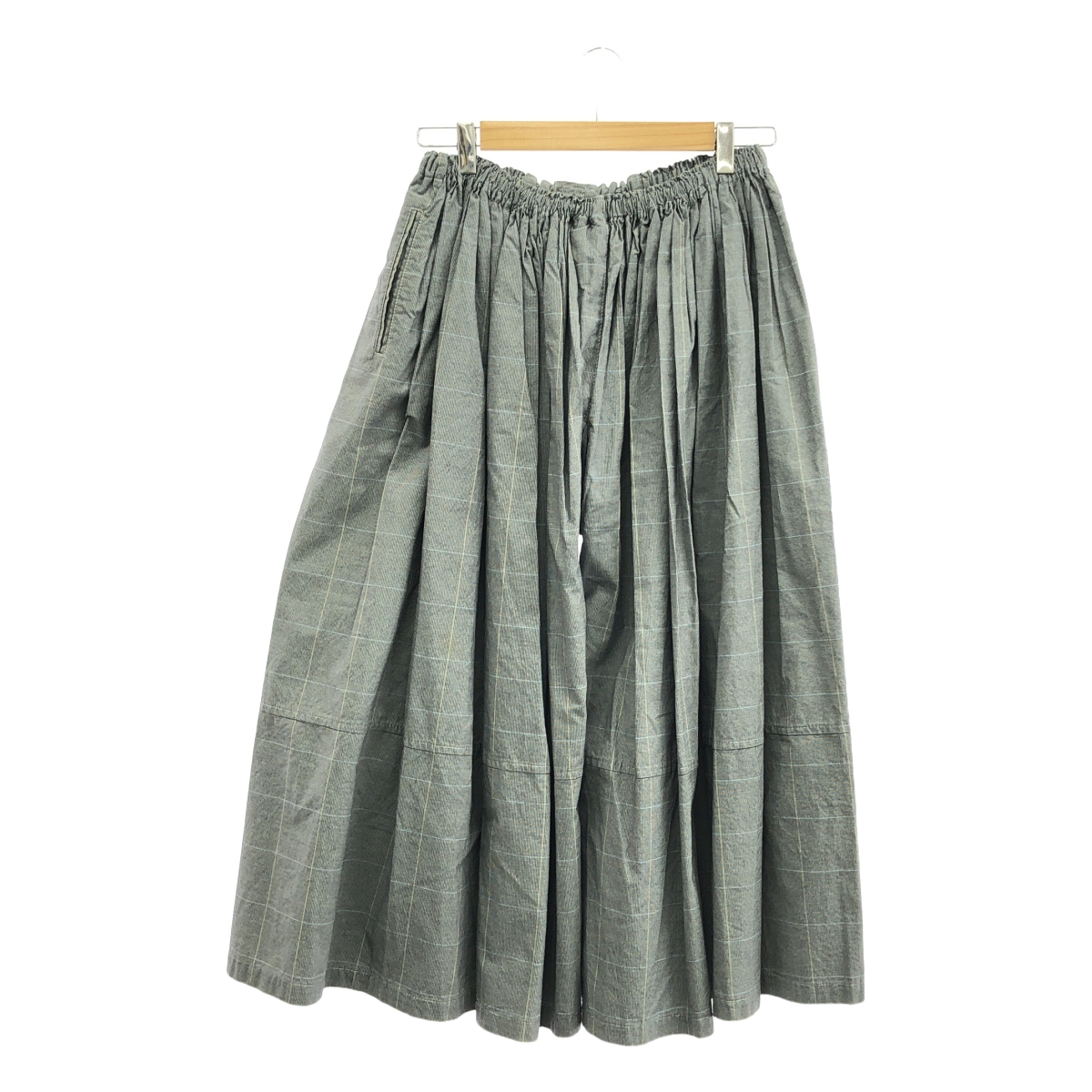 JUNYA WATANABE COMME des GARCONS / ジュンヤワタナベ コットン ドローコード チェック ワイド パンツ