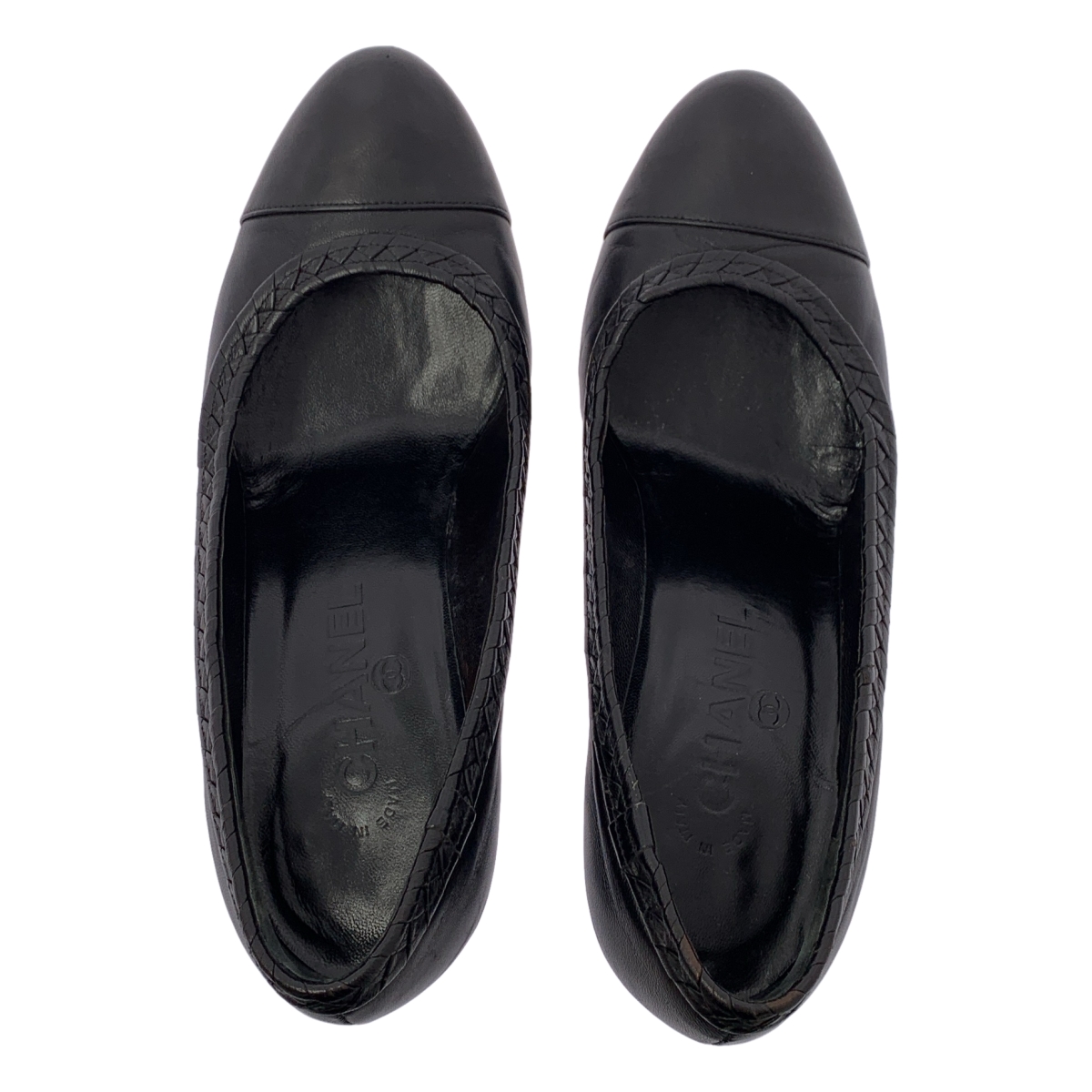 CHANEL / シャネル ココマーク キャップトゥ ヒールパンプス