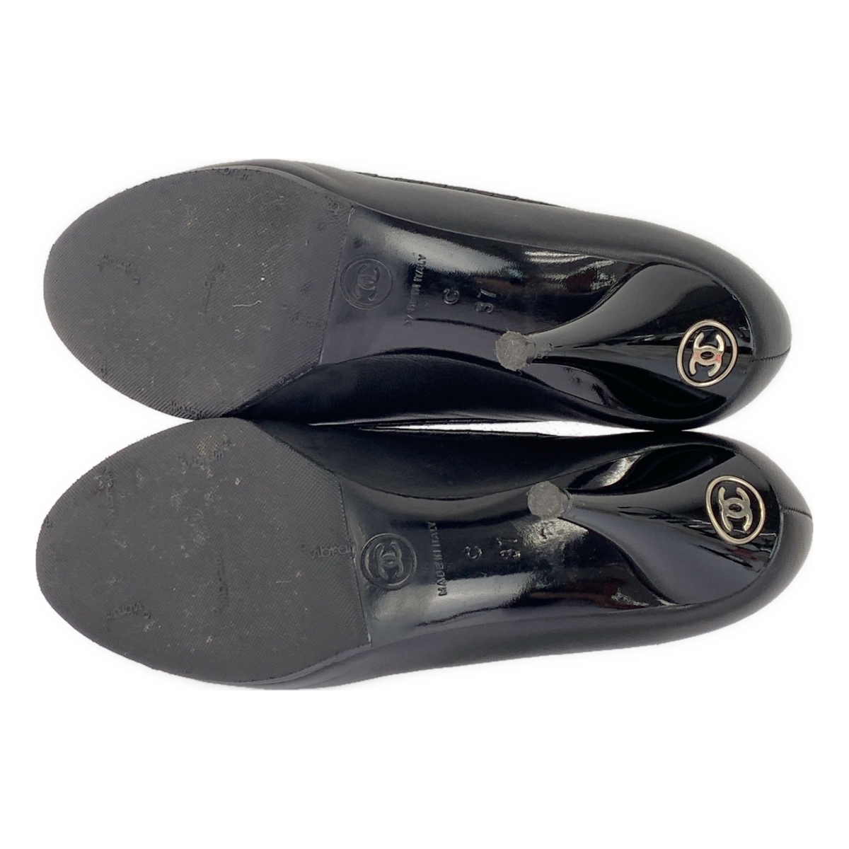 CHANEL / シャネル ココマーク キャップトゥ ヒールパンプス