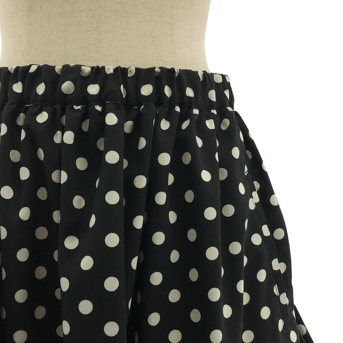 COMME des GARCONS COMME des GARCONS / コムコム ポリエステル ドット 変形 フリル装飾 ドローストリング ボリューム スカート