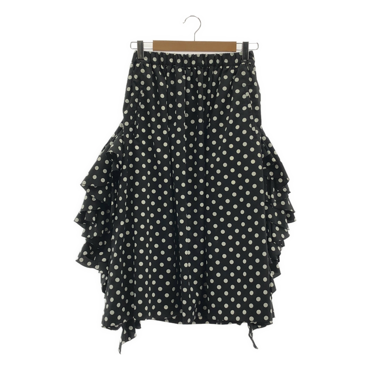 COMME des GARCONS COMME des GARCONS / コムコム ポリエステル ドット 変形 フリル装飾 ドローストリング ボリューム スカート