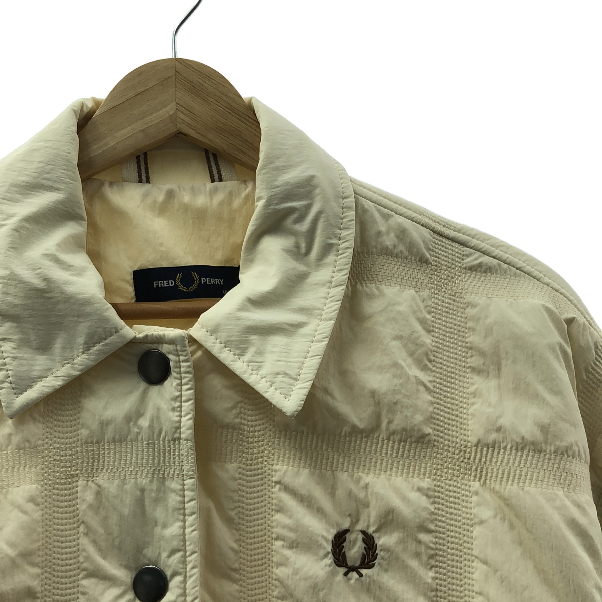 FRED PERRY / フレッドペリー ロゴ キルティング ジャケット ブルゾン / 総裏地