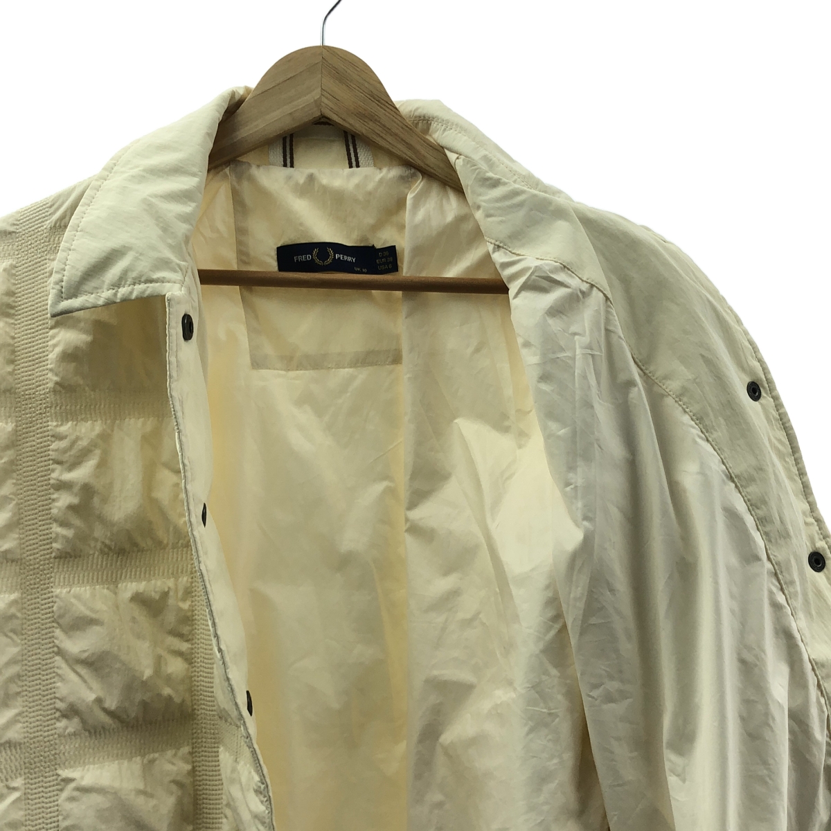 FRED PERRY / フレッドペリー ロゴ キルティング ジャケット ブルゾン / 総裏地