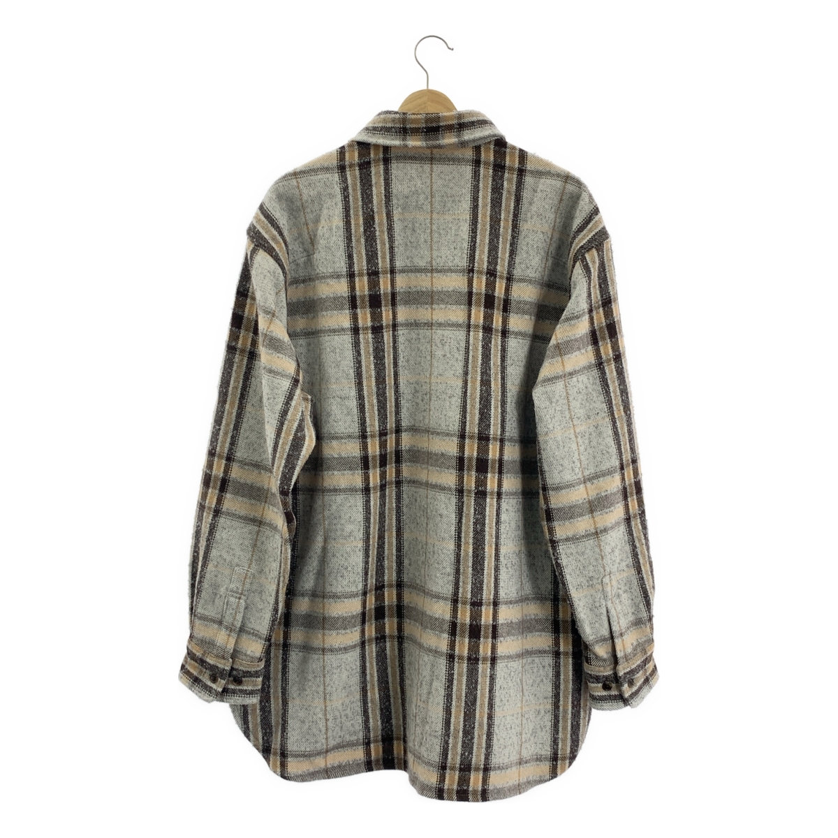 URU / ウル REGULAR COLLAR L/S SHIRTS ウール アルパカ チェック シャツ