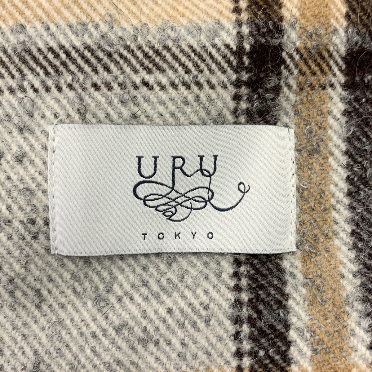 URU / ウル REGULAR COLLAR L/S SHIRTS ウール アルパカ チェック シャツ