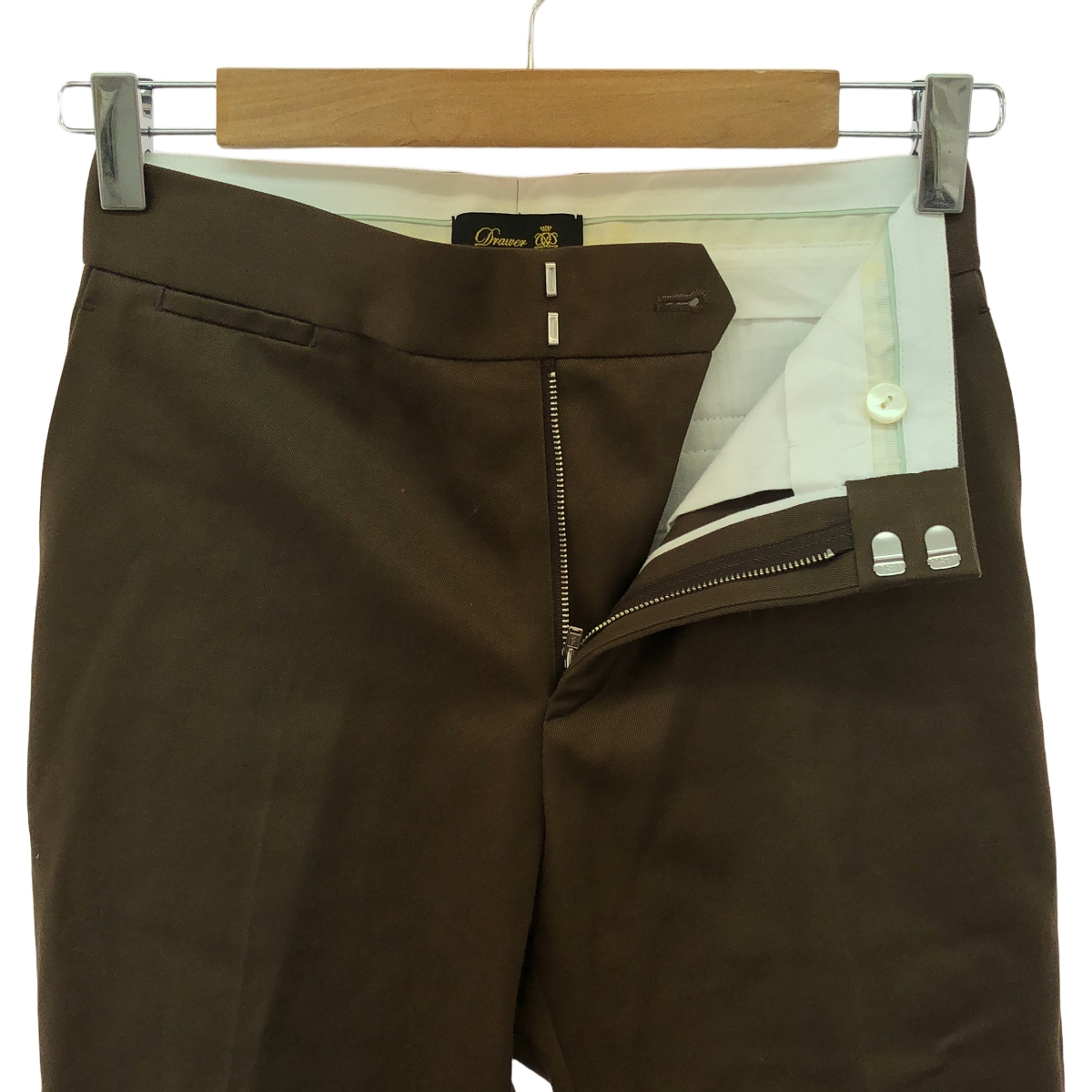Drawer / ドゥロワー シャークスキンクロップド スラックス パンツ