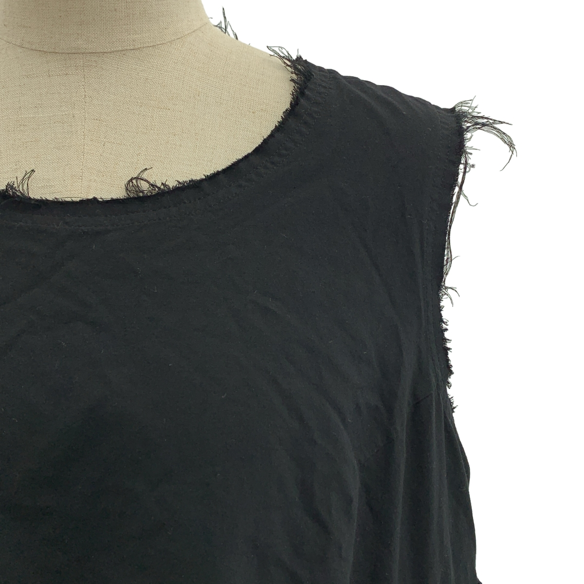 COMME des GARCONS / コムデギャルソン ポリエステル 変形 カットオフ ギャザー ボリューム シャツ ブラウス