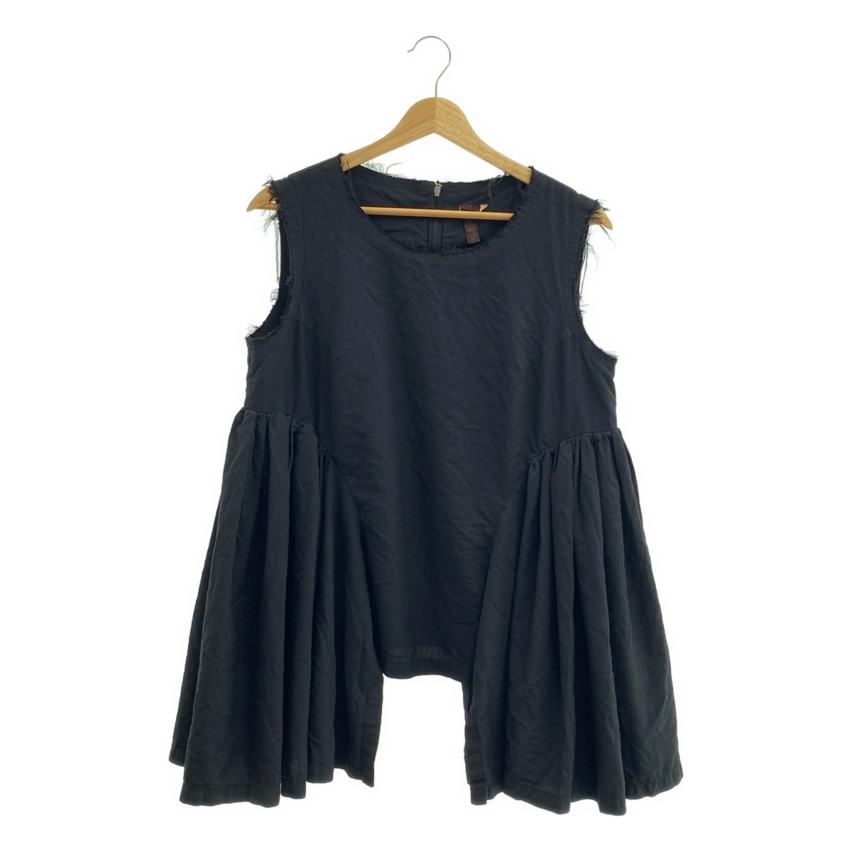 COMME des GARCONS / コムデギャルソン ポリエステル 変形 カットオフ ギャザー ボリューム シャツ ブラウス