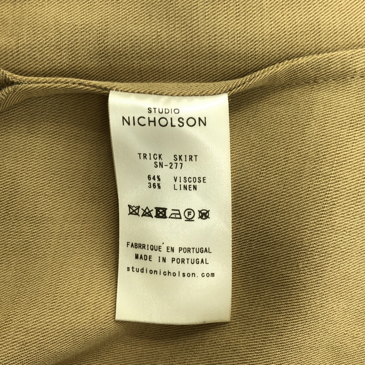 Studio Nicholson / スタジオニコルソン TRICK SKIRT / レーヨン リネン サイドジップ スカート