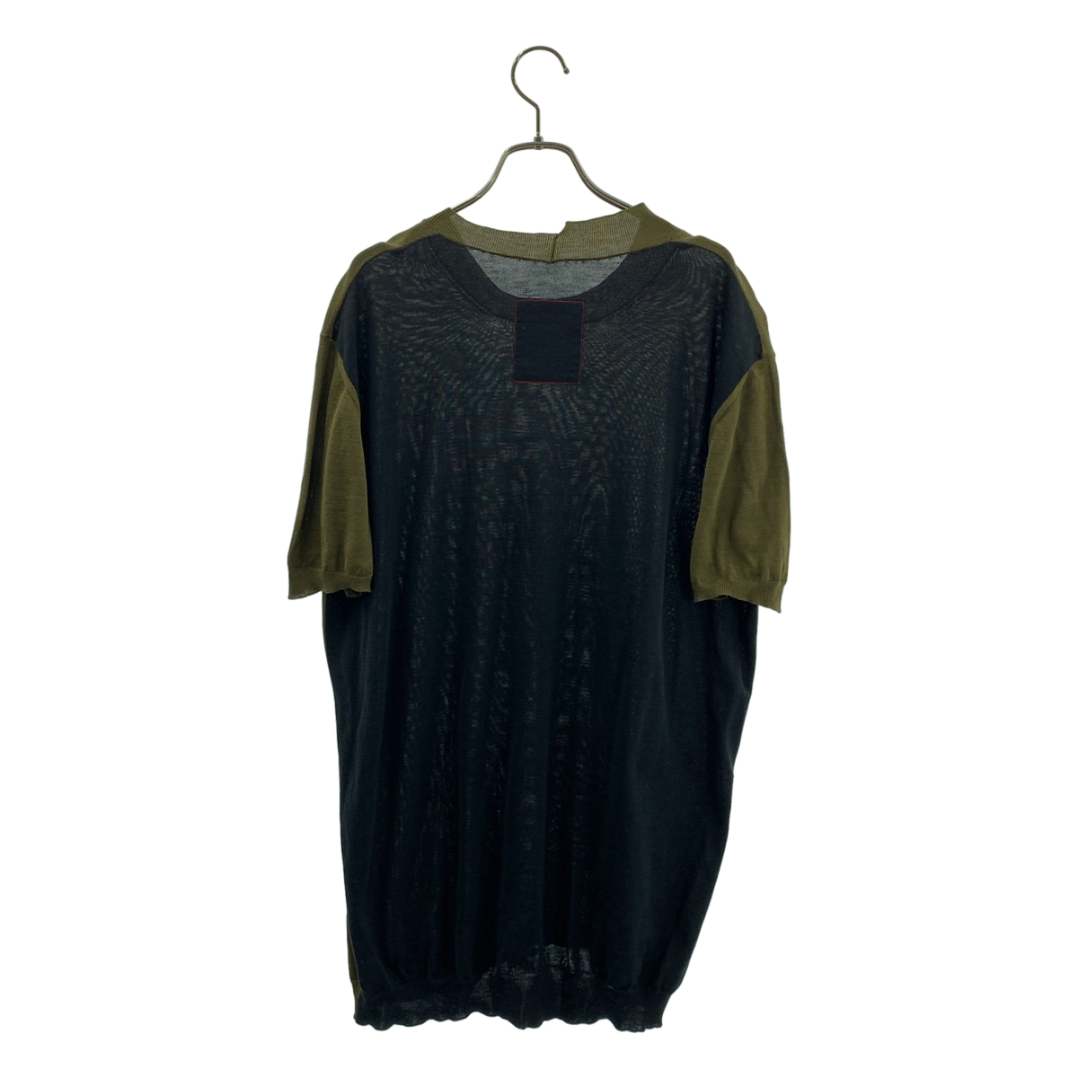 UMA WANG / ユマワン シルク コットン バイカラー ニット カットソー