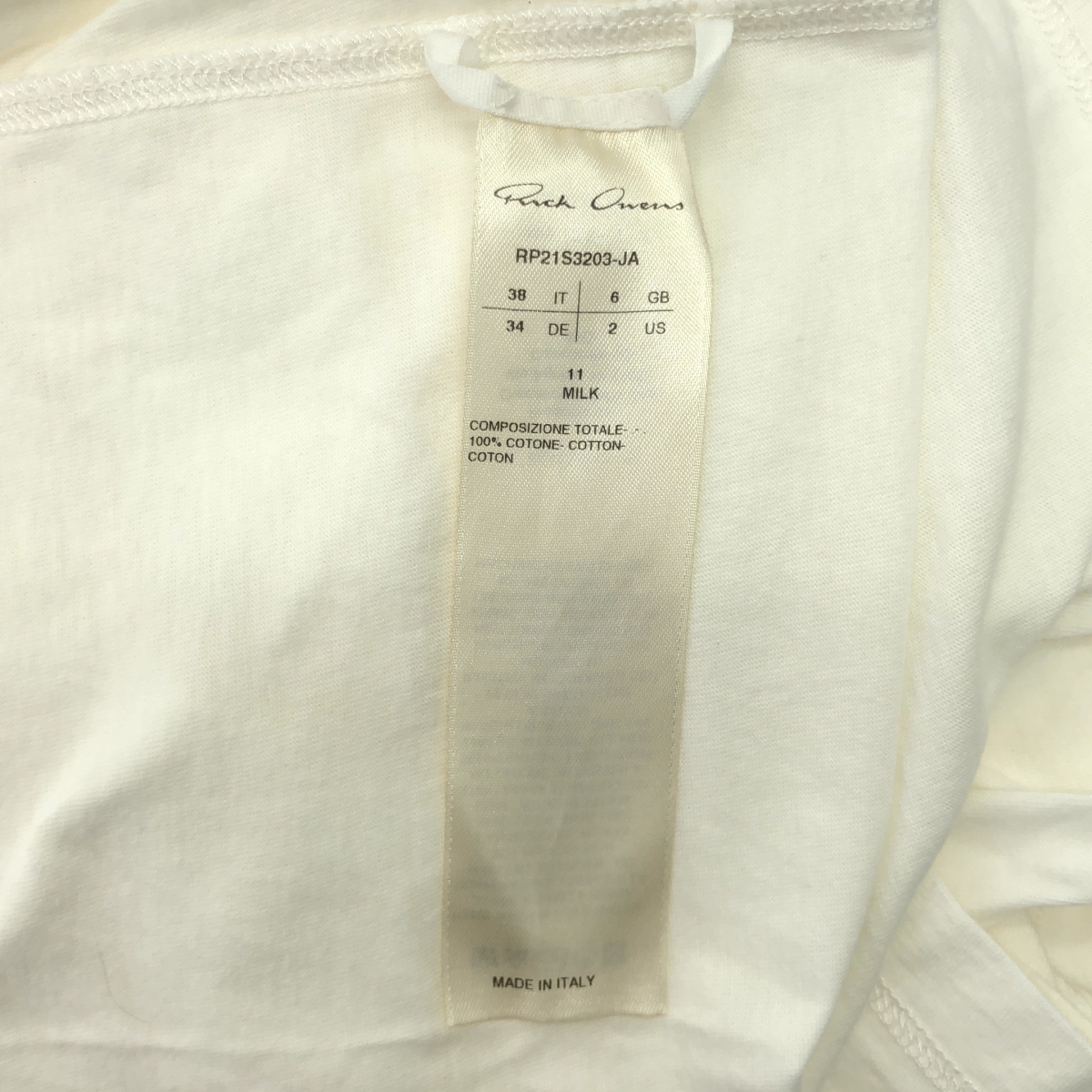 Rick Owens / リックオウエンス LEVEL SHORT SLEEVE T-SHIRTS コットン ロングTシャツ