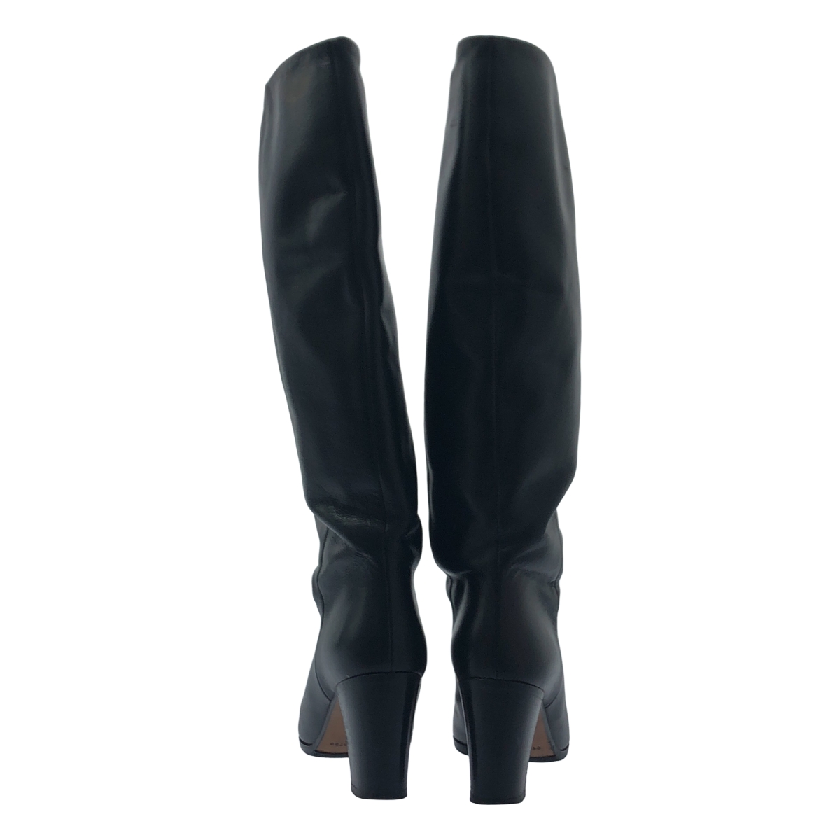 Martin Margiela / マルタンマルジェラ チャンキーヒール レザー ロング ブーツ